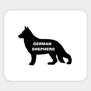 german shepherd name silhouette Sticker